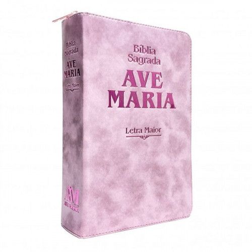 Bíblia Ave Maria Letra Maior - Rosa