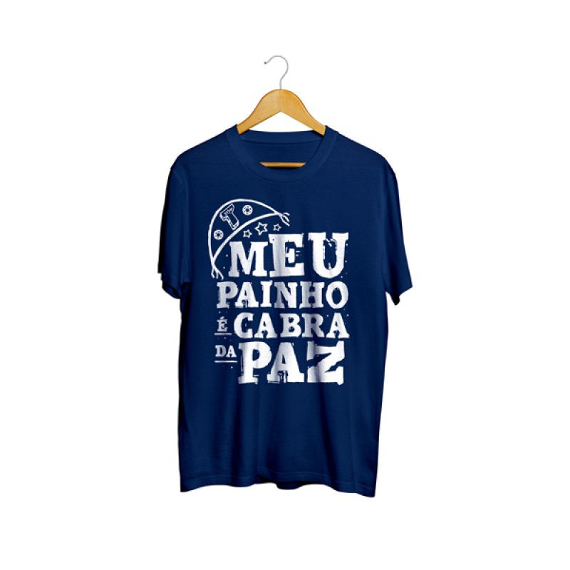 Camisa infantil Meu Painho é Cabra da Paz - Azul Marinho