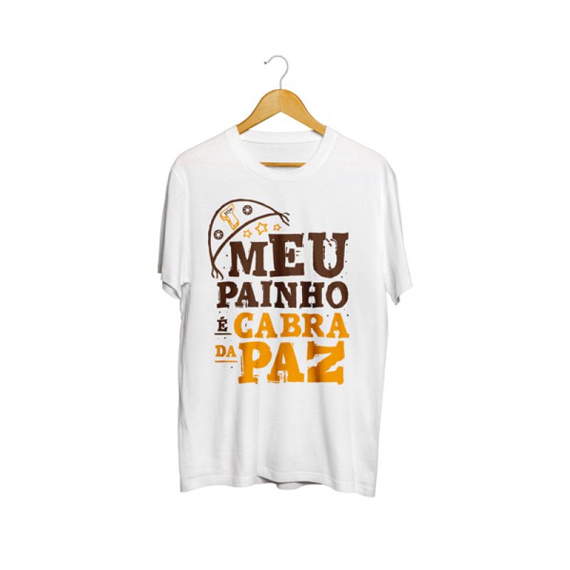 Camisa infantil Meu Painho é Cabra da Paz - Branca