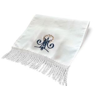 Toalha de Altar Mariana - Branca
