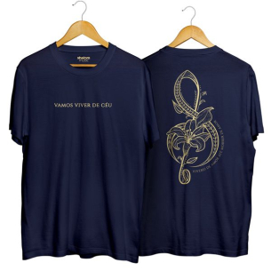 Camisa Unissex Vamos Viver de Céu - Azul Escuro