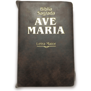 Bíblia Ave Maria Letra Maior Zíper