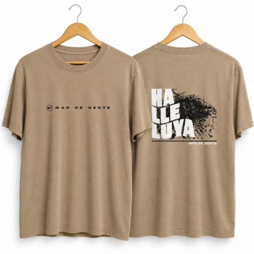 Pré venda | Camisa Overside Halleluya - Mar de gente