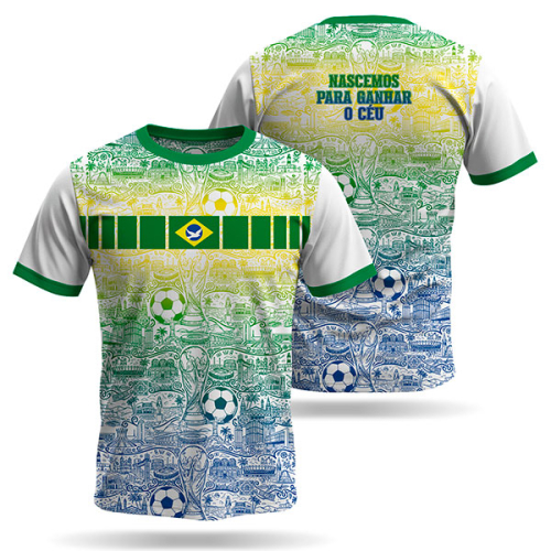 Pré-Venda | Camisa Unissex Nascemos para ganhar o Céu - Branca
