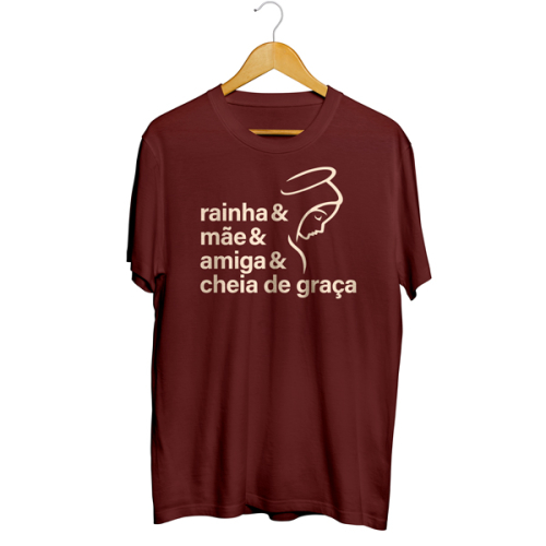 Camisa Unissex Rainha,m&atilde;e e amiga - Vinho
