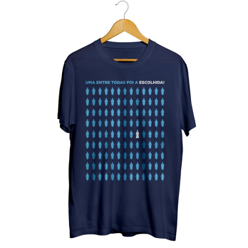 Camisa Unissex Uma entre todas - Azul escuro