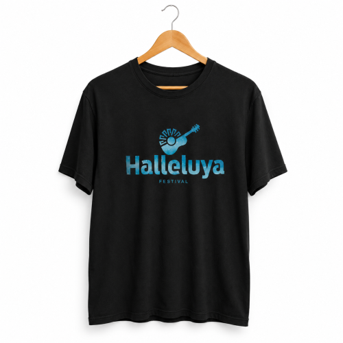 Pré venda | Camisa Halleluya Frente - Preta