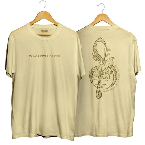 Camisa Unissex Vamos Viver de Céu - Bege